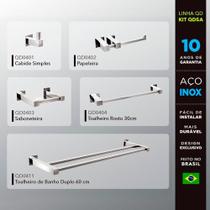 Kit Acessórios Para Banheiros 5 Peças Inox - Kromus Kitqd5a