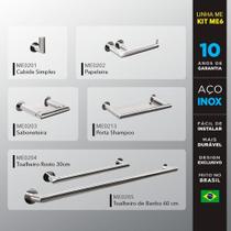 Kit Acessórios Para Banheiros 6 Peças Inox - Kromus Kitme6