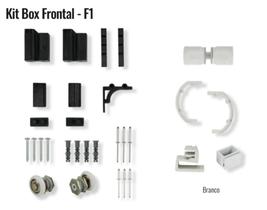 Kit Acessórios para Box Frontal de Vidro 8mm 1 Fixo + 1 Móvel com Roldanas de Latão e Puxador de A Kit Acessórios para Box Frontal de Vidro 8mm 1 Fixo + 1 Móvel com Roldanas de Latão e Puxador de A