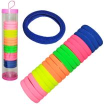 Kit acessorios para cabelo elastico / rabico com 18 pecas 4cm de ø no tubo