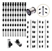 Kit Acessórios para Cerca Elétrica Hastes, Fio e Placas