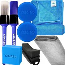 Kit Acessórios Para Detalhamento Automotivo Aplicador de Espuma Vonixx Pano Microfibra 40x40 Js Toalha Secagem 50x90 Js Pincel Yamase Aplicador Kit Acessórios Para Detalhamento Automotivo Aplicador de Espuma Vonixx Pano Microfibra 40x40 Js Toalha Secagem 50x90 Js Pincel Yamase Aplicador