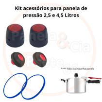Kit acessórios para panela de pressão 4,5 Litros - Peso - Válvula - Anel de vedação