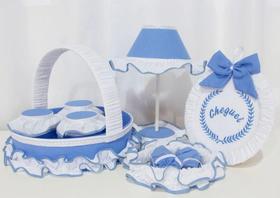 Kit Acessórios Para Quarto De Bebê Menino Realeza Royal com Branco - 07 peças. - Happy Baby