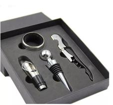 Kit Acessórios Para Vinho 4 Peças Charme e Organização Peças
