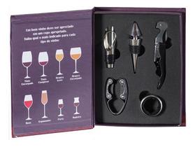 Kit Acessórios Para Vinho 5 Peças Presente Dia Dos Pais Kit Acessórios Para Vinho 5 Peças Presente Dia Dos Pais