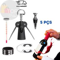 Kit Acessórios Para Vinho Sommelier 5 Peças Hauskraft