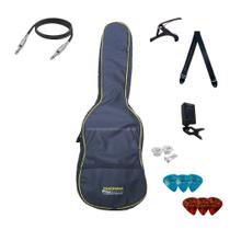 Kit Acessórios Para Violão 3/4 Elétrico Luxo Kit C/7 Itens