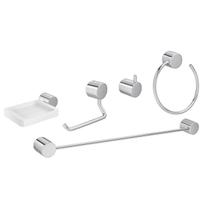 Kit Acessórios pra Banheiro Flex 2000 Cromado 5 Peças - Deca Kit Acessórios pra Banheiro Flex 2000 Cromado 5 Peças - Deca