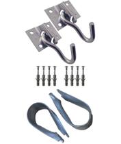 Kit Acessórios Rede Dormir PAR Protetor de Punho + PAR Ganho com Bucha e Parafuso Aço Zincado Kit Acessórios Rede Dormir PAR Protetor de Punho + PAR Ganho com Bucha e Parafuso Aço Zincado