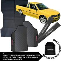 Kit Acessórios Saveiro G3 2000 A 2004 Tapete Emborrachado + Tapete Caçamba + 2 Capas Cinto Segurança Kit Acessórios Saveiro G3 2000 A 2004 Tapete Emborrachado + Tapete Caçamba + 2 Capas Cinto Segurança