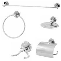 Kit Acessórios Semi Luxo 5 Peças Máximo Stander Clara Inox