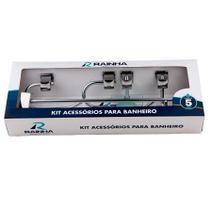 Kit acessórios square inox 5 peças - rainha