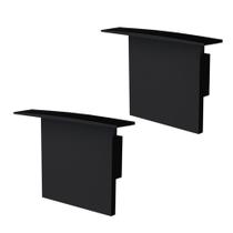 Kit Acessórios Taschibra Para Perfil Embutir 3,5x5cm Spire 50 Preto Kit Acessórios Taschibra Para Perfil Embutir 3,5x5cm Spire 50 Preto