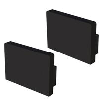 Kit Acessórios Taschibra Para Perfil Sobrepor 1,4x2cm Vertex 20 Preto