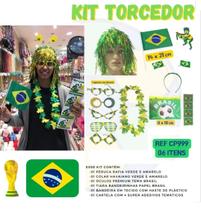 Kit Acessórios Torcedor Brasileiro Fanático Copa Mundo 2022