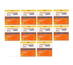 Kit Aceviton Tripla Ação Cimed Sabor Laranja Com 10 Unidades De 30 Comprimidos Efervescentes Cada