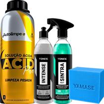 Kit Acid Autolimpe Intense e Sintra Vonixx Limpeza Pesada Bactericida Renovador de Plasticos Kit Acid Autolimpe Intense e Sintra Vonixx Limpeza Pesada Bactericida Renovador de Plasticos