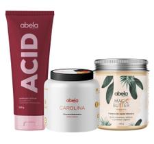 Kit Acid, Máscara Umectante Carolina e Magic Butter Abela