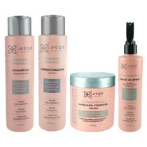 Kit Acidificante 1 Shampoo 1 Condicionador 1 Máscara 500ml 1 Leave In 230ml Voga Kit Acidificante 1 Shampoo 1 Condicionador 1 Máscara 500ml 1 Leave In 230ml Voga