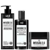 Kit Acidificante + Shampoo + Mascara Infusão 2.0 Widi Care Restaurador Capilar Vegano