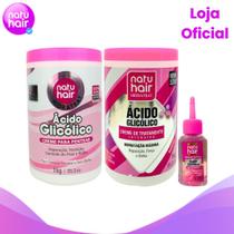 Kit Ácido Glicólico: Creme para pentear e tratamento + Reparador de pontas