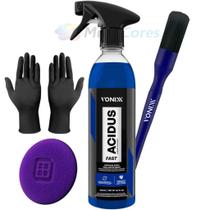 Kit Acidus Fast 500ml Vonixx Luvas, Pincel, Aplicador, Limpeza Ácida Motor, Chassi e Rodas