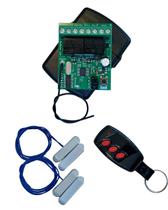 kit acionador +1 controle 433 e 1 par sensores fim de curso