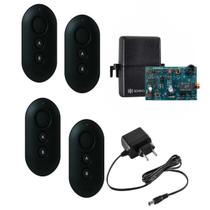 Kit Acionamento de Fechadura Elétrica com 4 Controles Remotos
