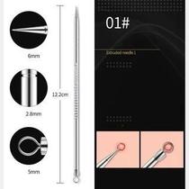 Kit Acne Espinha Extrator De Cravos Profissional Removedor de Ponta Dupla com Pinça/Extrator/Agulha
