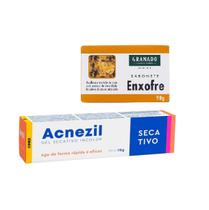 Kit Acnezil Gel Secativo Anti Acne 10g + Sabonete Enxofre Granado 90g