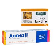 Kit Acnezil Gel Secativo Anti Acne 10g + Sabonete Enxofre Granado 90g - Cimed