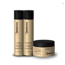 Kit Acquaflora 15 Benefícios Sh + Cond + Masc 250g