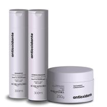 Kit Acquaflora Antioxidante Secos ou Danificados Sh + Cond 300ml + Masc 250g