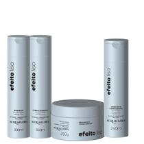 Kit Acquaflora Efeito Liso Sh+Cond+Masc+Hid s/ Enxague