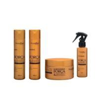 kit Acquaflora Força, Crescimento & Resistência Shampoo+Cond 300ml+Tratamento 250g+Tônico 120ml