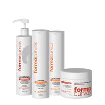 Kit Acquaflora Forma Curvas Duo e Creme de Pentear Crespos e Gelatina Intensa (4 produtos)