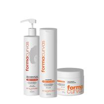 Kit Acquaflora Forma Curvas Shampoo Tratamento Condicionante e Creme de Pentear Crespos (3 produtos)