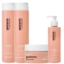 Kit Acquaflora Gestante e Lactante Antiqueda: Shampoo, Condicionador 250ml, Máscara Capilar 250g e Leave-in 200ml