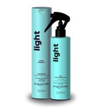 Kit Acquaflora Light Shampoo 300ml + Spray Hidratante 240ml Kit Acquaflora Light Shampoo 300ml + Spray Hidratante 240ml