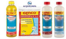 Kit acqualimpa limpeza para piscinas - genco