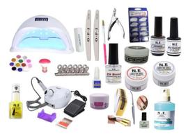 Kit Acrigel Sun48w Gel Primer Top Coat Tips Lixa Ne 8.4 - New Earth - NE