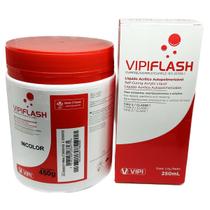 Kit Acrílico Vipi Flash Pó 450g Incolor + Líquido 250ml Resina Reparos Gerais Odonto Prótese - Vipi Flash Dentsply