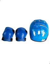 Kit Acte De Proteção Capacete E Joelheira AZUL Infantil