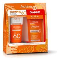Kit Actine Darrow Protetor Solar FPS 60 com Cor + Gel de Limpeza Facial 40g