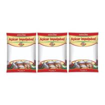 Kit Açúcar Impalpável Arcolor 1kg Com 3 Unidades Arcolor Kit Açúcar Impalpável Arcolor 1kg Com 3 Unidades Arcolor