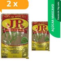 kit Açúcar Mascavo JR I Produto 100 Natural sem glúten 1kg cada
