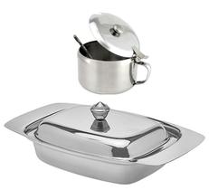 Kit Acucareiro Com Tampa Colher E Mantegueira De Inox - Top Chef