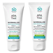 Kit Ada Tina Normalize Matte Intense FPS 50 Protetor Solar Com 2 Unidades De 40ml Cada