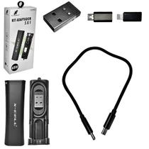 Kit adaptador 5 x 1 60w cabo tipo com chave para cartao chip sim card / 3 (adaptadores) ip5/6/7/8/x-v8-usb x-cell